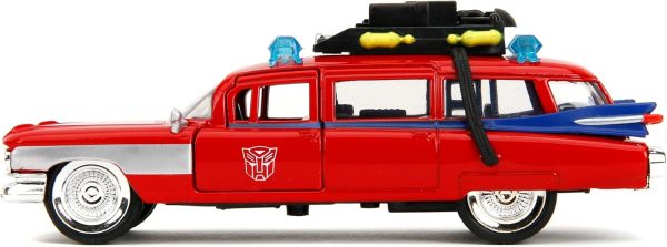 Jada Hollywood Rides Transformers x Ghostbusters Ecto-1 G1 Mashup - Die-cast Car with Opening Doors, 1:32 Scale, Ages 8+ (40th Anniversary Edition) - Image 7
