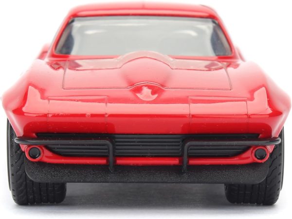 Jada Toys Fast & Furious 1:32 1966 Chevy Corvette Die-Cast Model Car, Detailed Exterior, Authentic Movie Replica, Collectible Toy – Ages 8+, Red - Image 3