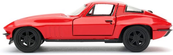 Jada Toys Fast & Furious 1:32 1966 Chevy Corvette Die-Cast Model Car, Detailed Exterior, Authentic Movie Replica, Collectible Toy – Ages 8+, Red - Image 4