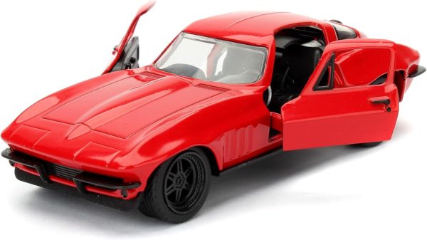 Jada Toys Fast & Furious 1:32 1966 Chevy Corvette Die-Cast Model Car, Detailed Exterior, Authentic Movie Replica, Collectible Toy – Ages 8+, Red - Image 6