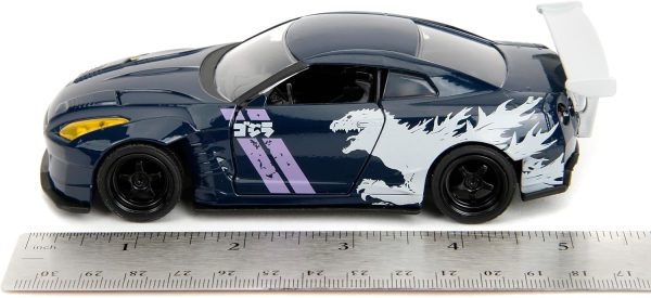 Jada Hollywood Rides 1:32 Scale Die-Cast 2009 Nissan GT-R (R35) Ben Sopra Godzilla – Opening Doors, Rubber Tires – Collectible for Adults – Toho Licensed - Image 3