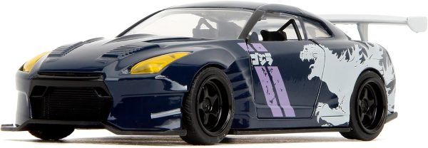 Jada Hollywood Rides 1:32 Scale Die-Cast 2009 Nissan GT-R (R35) Ben Sopra Godzilla – Opening Doors, Rubber Tires – Collectible for Adults – Toho Licensed - Image 6