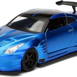 Jada Toys Fast & Furious 1:32 Nissan GT-R R35 Ben Sopra Die-Cast Model Car, Detailed Exterior, Authentic Movie Replica, Collectible Toy – Ages 8+, Blue