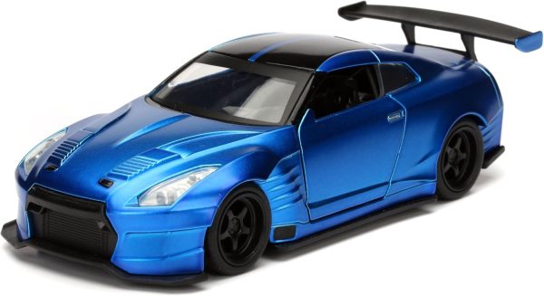 Jada Toys Fast & Furious 1:32 Nissan GT-R R35 Ben Sopra Die-Cast Model Car, Detailed Exterior, Authentic Movie Replica, Collectible Toy – Ages 8+, Blue