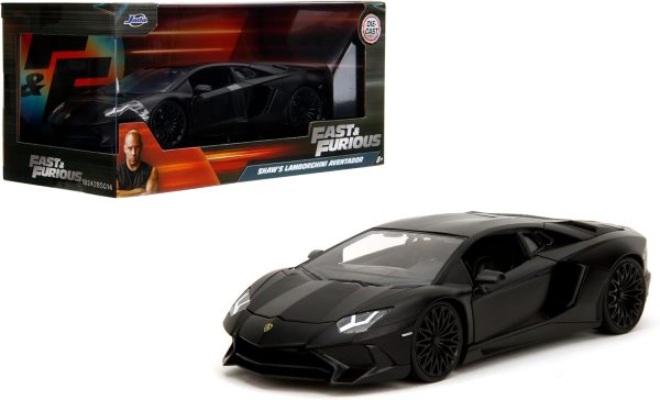 Jada Fast & Furious Shaw's Lamborghini Aventador SV – Die-Cast Vehicle, Opening Doors, Hood & Trunk, 1:24 Scale
