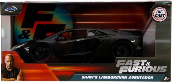 Jada Fast & Furious Shaw's Lamborghini Aventador SV – Die-Cast Vehicle, Opening Doors, Hood & Trunk, 1:24 Scale - Image 2